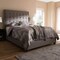 Baxton Studio Georgette Modern Light Grey Upholstered Queen Size Bed 145-8124 - alternate 8